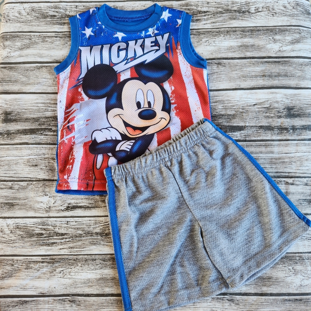 Disney red, white, and blue mickey outfit